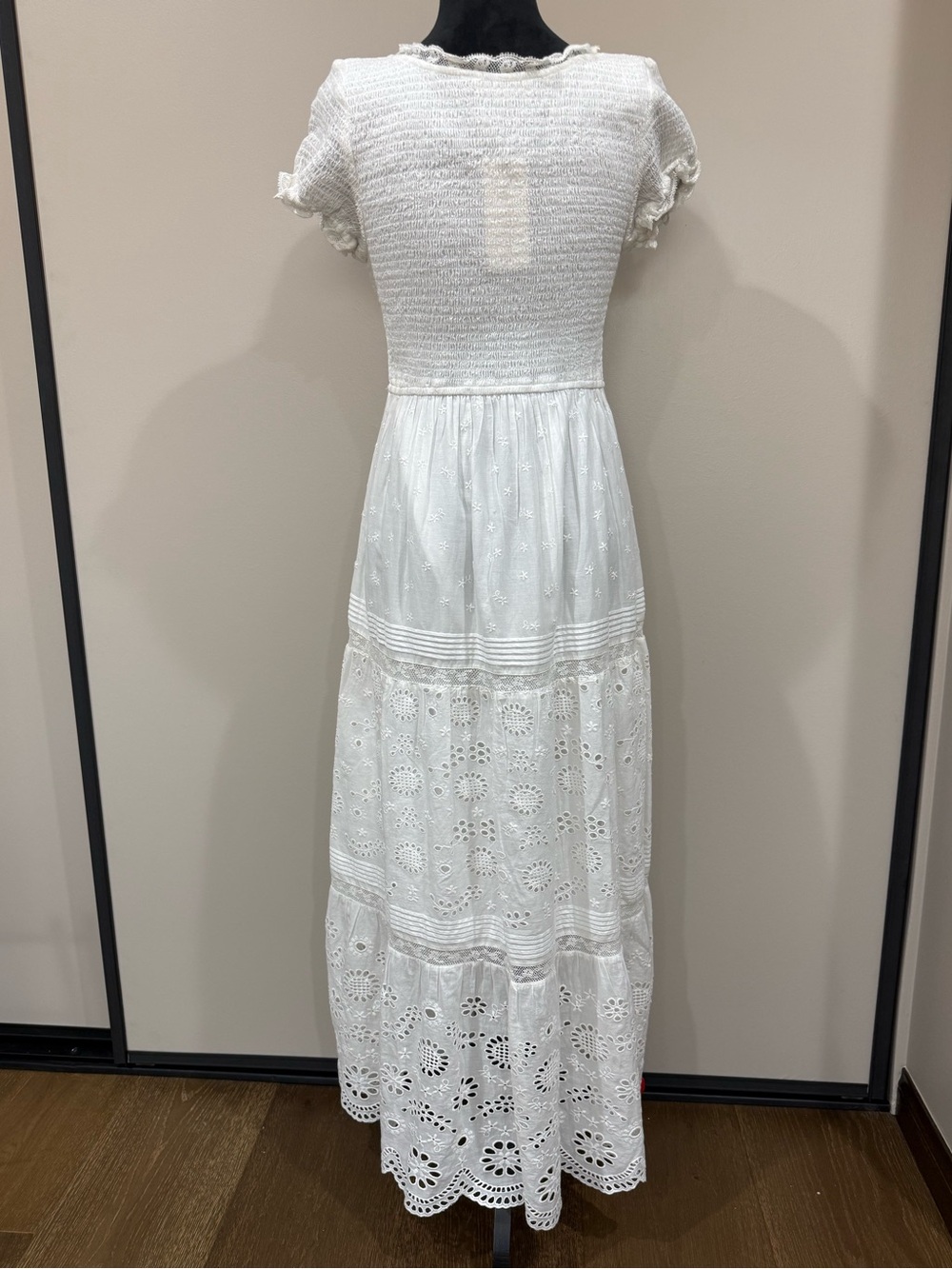LoveShackFancy Bisolet Eyelet Lace Maxi Dress - Optic White - Picture 2 of 9